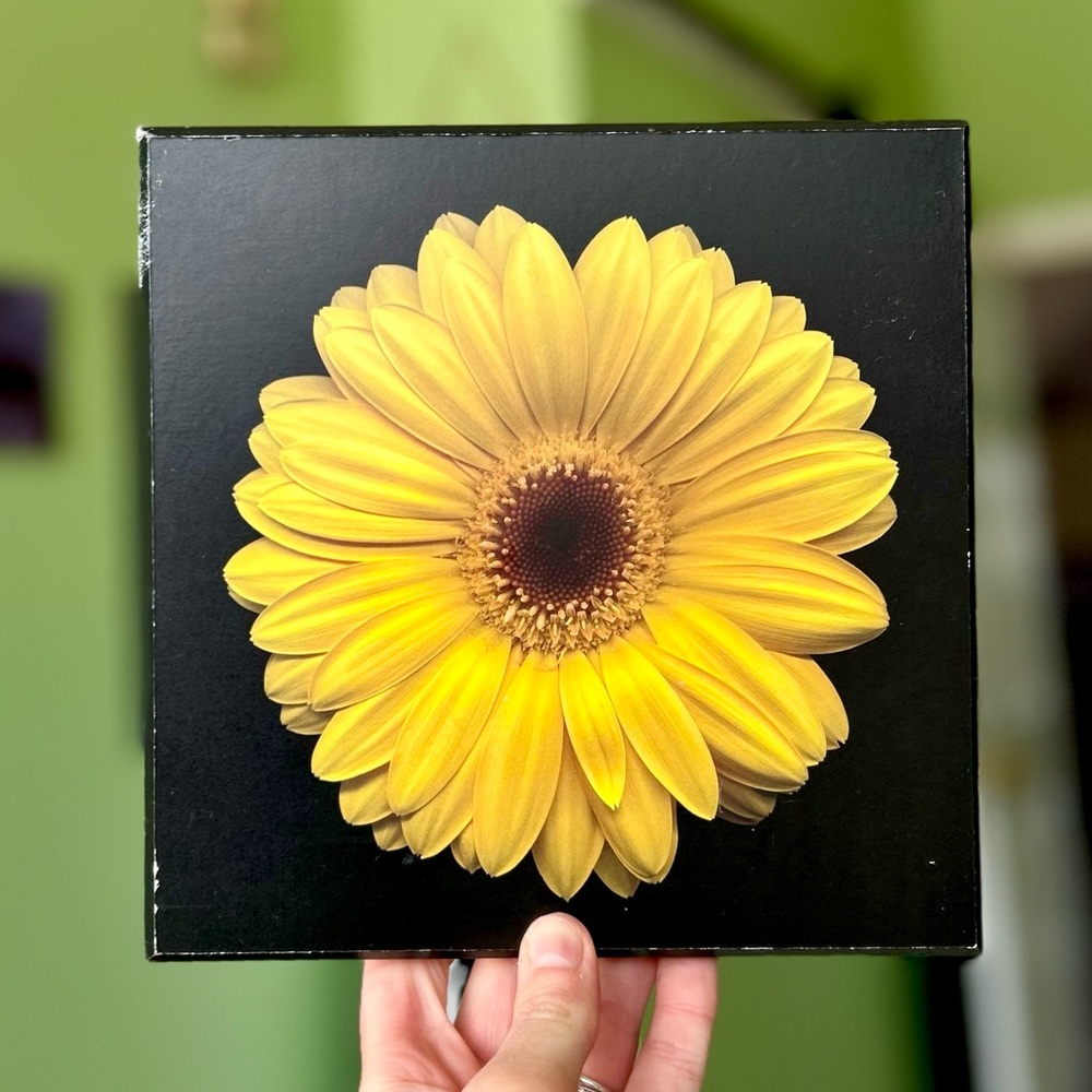 Floral Vibrant Yellow Cottagecore Wooden Wall Plaque Decor